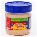 کره بادام زمینی پرارین آبی کروچی با تکه‌های بادام(314ف)12ع