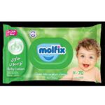 دستمال مرطوب مولفیکس(سبز)کودک حس طراوت (240ف)12ع