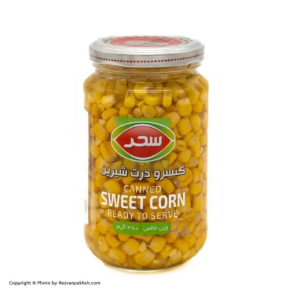 کنسروشیشه ذرت سحر380گ (84ف)12ع