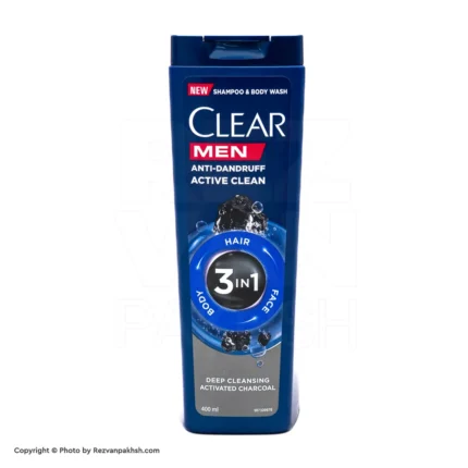 شامپو کلییر مردانه ذغالی بزرگ 400گ (253ف)12ع***