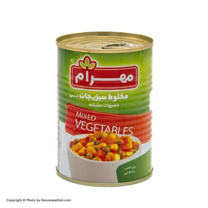 کنسرو مخلوط سبزیجات مهرام400گ (99ف)12ع**