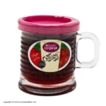 مرباموسوی توت فرنگی(طرح لیوان دسته دار)245گ(280ف)12ع