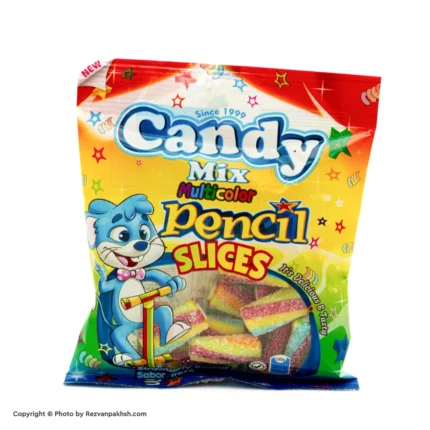 پاستیل کندی 50گ لقمه ای(نواری-مدادی) (34ف)14ع