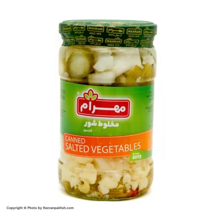 ترشی شور مخلوط مهرام 630گ(125ف)12ع(قدیم) (R20)