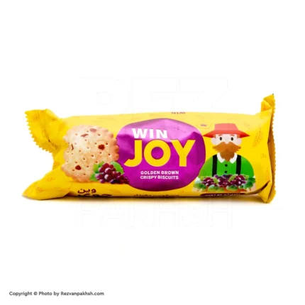 بیسکویت زرکام وین جوی وانیل با تکه های  کشمش30ع(49ف)