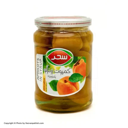 کمپوت زردآلو سحر شیشه(198ف)6ع