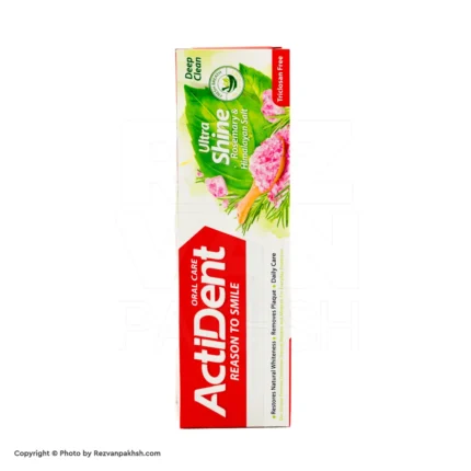 خمیردندان اکتیدنت اولتراشاین نمک هیمالیا و رزماری100گ(اکتیو)(136ف)12ع