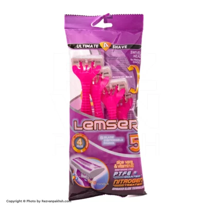 تیغ ژیلت لمسر4تا5لبه صابوندار زنانه(12*16)(صورتی)