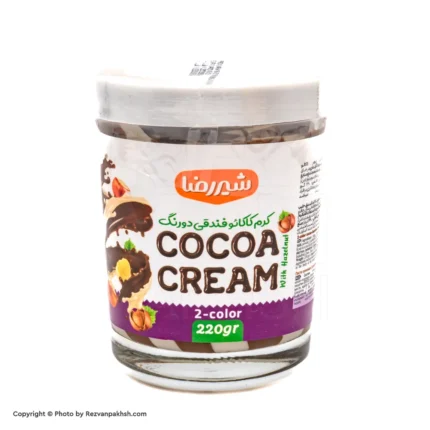 شکلات صبحانه شیررضا دورنگ220گ(162ف)12ع