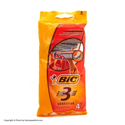 تیغ ژیلت بیک4تایی 3لبه صابوندار حساس20ع!***