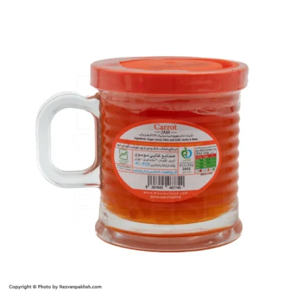 مرباموسوی هویج(طرح لیوان دسته دار)245گ(189ف)12ع